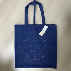 近沢レース マチ付レーストート/フラワードーム（ネイビー）