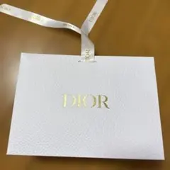 Dior ホワイトショップ袋 ゴールドロゴ