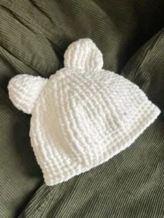 クマ耳　ベビー帽子