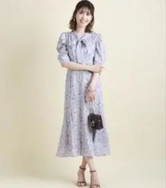 【美品】アプワイザーリッシェ 洗えるボウタイ2ＷＡＹマーメイドワンピース