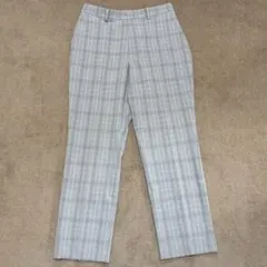 ユニクロ　スマートアンクルパンツ グレー グレンチェック