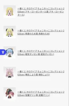 ホロライブ ちょこのっこ 5種セット　星街 マリン こより わため アキロゼ