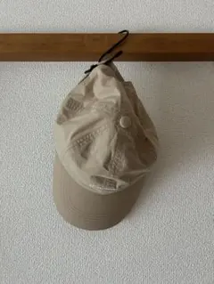 ベージュ ナイロンキャップ 調節可能