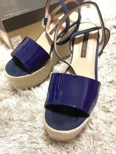 ペリーコ ウェッジソールサンダル ブルー