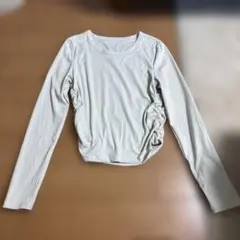 ストライプ柄 ライトグレー ヨガウェアピラティス