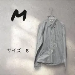 M THANK YOU FRIENDS グレー ボタンダウンシャツ Sのサムネイル
