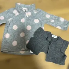 H&M フリースジャケット ドット柄 、ベスト