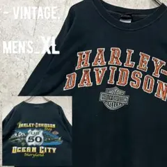 レアUSA製00s《ハーレーダビッドソン》両面プリントTシャツ/メンズXL