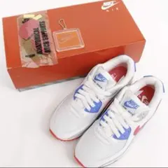 23cm ナイキ エア マックス 90 白 青 赤 AIR MAX