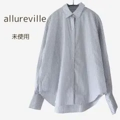 未使用 allureville シャツ ブラウス ストライプ ラウンドヘム Mのサムネイル