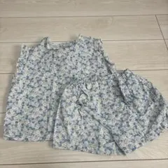 最終値下げ　セットアップ　サイズ100 夏　花柄　tete a teteのサムネイル