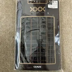 GUNZE チェック柄 タイツ 70 デニール　M-L