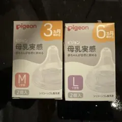 ピジョン　母乳実感 乳首（MとLの各1個ずつセット）