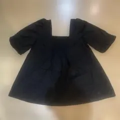 バーバリーブルーレーベル　パフスリーブ　ブラウス　ネイビー　シンプル　M