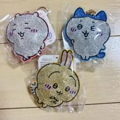 ちいかわ　ラインストーンキーホルダー　ちいかわ　ハチワレ　うさぎ　3つセット