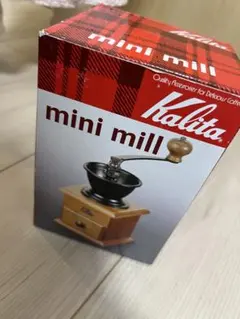 ネイビーカラーKalita 手挽きコーヒーミル 本体 台形ドリッパーセット 