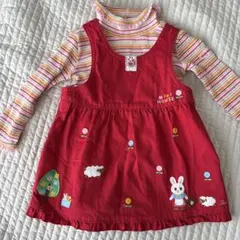 ミキハウス 赤 ワンピース セット