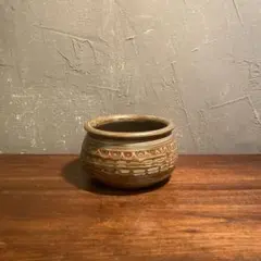 常滑焼 昭光 建水 練込 マーブル模様 茶道具 茶こぼし フラワーベース 水盤のサムネイル