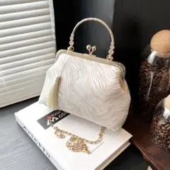 パーティーバッグ ハンドバッグ ショルダー 着物 卒業式 ドレス 結婚式 白