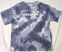 DAZY message 半袖Tシャツ ブルー タイダイ M