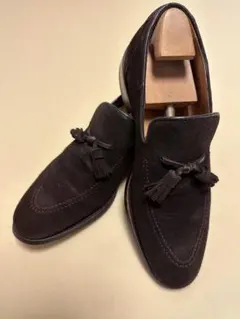 【中古】REGAL スエードタッセル ローファー ダークブラウン 26.0cm