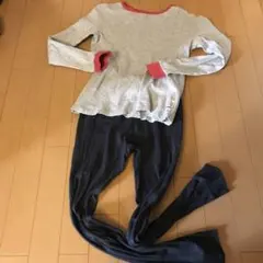 GITA グレー 長袖パジャマセット 130