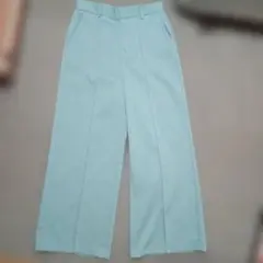 極美品 新品同様 人気商品【GU】ライトブルー ワイドパンツ XLサイズ