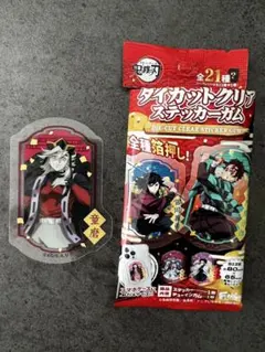 【鬼滅の刃】ダイカットクリアステッカーガム／童磨