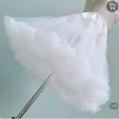 パニエ 45cm 白 チュール レース ボリューム アップ ふわふわ ヒラヒラ