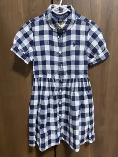 ラルフローレン 半袖チェック柄ワンピース2点セット