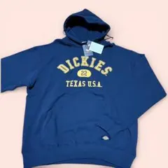 【新品】Dickies ネイビー パーカー L タグ付き