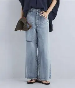 グリーンレーベルリラクシング　ストレートワイドデニム