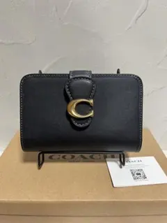✨️新品未使用✨️COACH ブラック 二つ折り財布