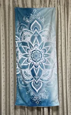 滝汗に！　【ハンドメイド・新品未使用】　ホットヨガタオル　グラデーション曼荼羅