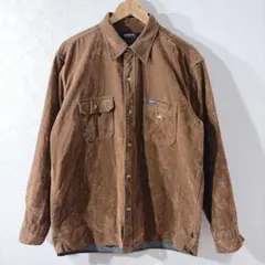 KANSAI JEANS ベロア　長袖シャツ　メンズ　XL 古着のサムネイル