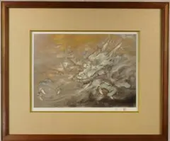 那波多目功一、【寂】、希少な額装用画集より、新品額装付 i-img900x1200-