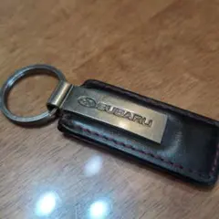 SUBARU レザーキーホルダー 黒