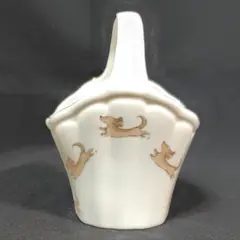 ダックスフンド　陶器製バスケット
