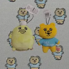 おぱんちゆうさぎ　マスコット2 着衣グマ 脱帽カッパ