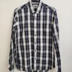 a.V.V HOMME チェック柄シャツ M　メンズ　長袖　コットン100%