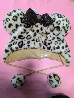 東京ディズニーリゾート　 新品タグ付　ファンキャップ　ヒョウ柄　 ミニー　茶色