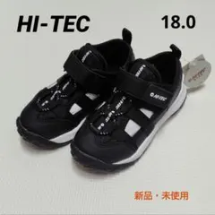 【新品】HI-TEC ハイテック サンダル 黒 水陸両用 　 18 18.5