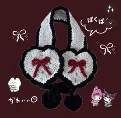 イヤーマフ/ハート/y2k/ウィッシュコア/ハンドメイド/即購入可/リクエスト可