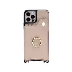 iPhone15pro ピンク ショルダータイプスマホケース