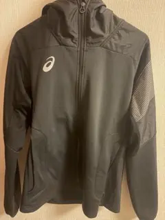 ASICS フード付きジャケット ブラック
