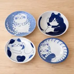 新品2点セット 美濃焼 ねこちぐら 20cm皿 ミケ 猫 ねこ ネコ - メルカリ
