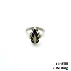 ●オニキス・シルバーリング●FSH刻印●インレイラグリング ・ZUNI