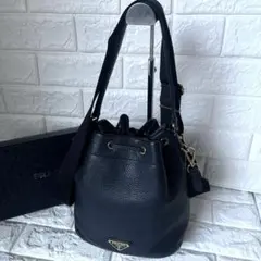 希少 PRADA 三角プレート バケットバッグ プラダ 巾着 パンチングロゴ