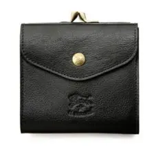 イルビゾンテのブラックレザー 二つ折り財布　新品