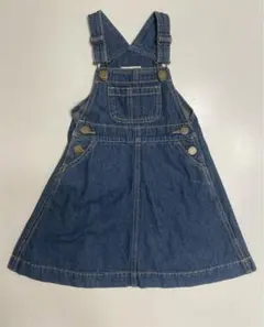 ブランシェス　デニム ロングジャンパースカート サロペト　90センチ